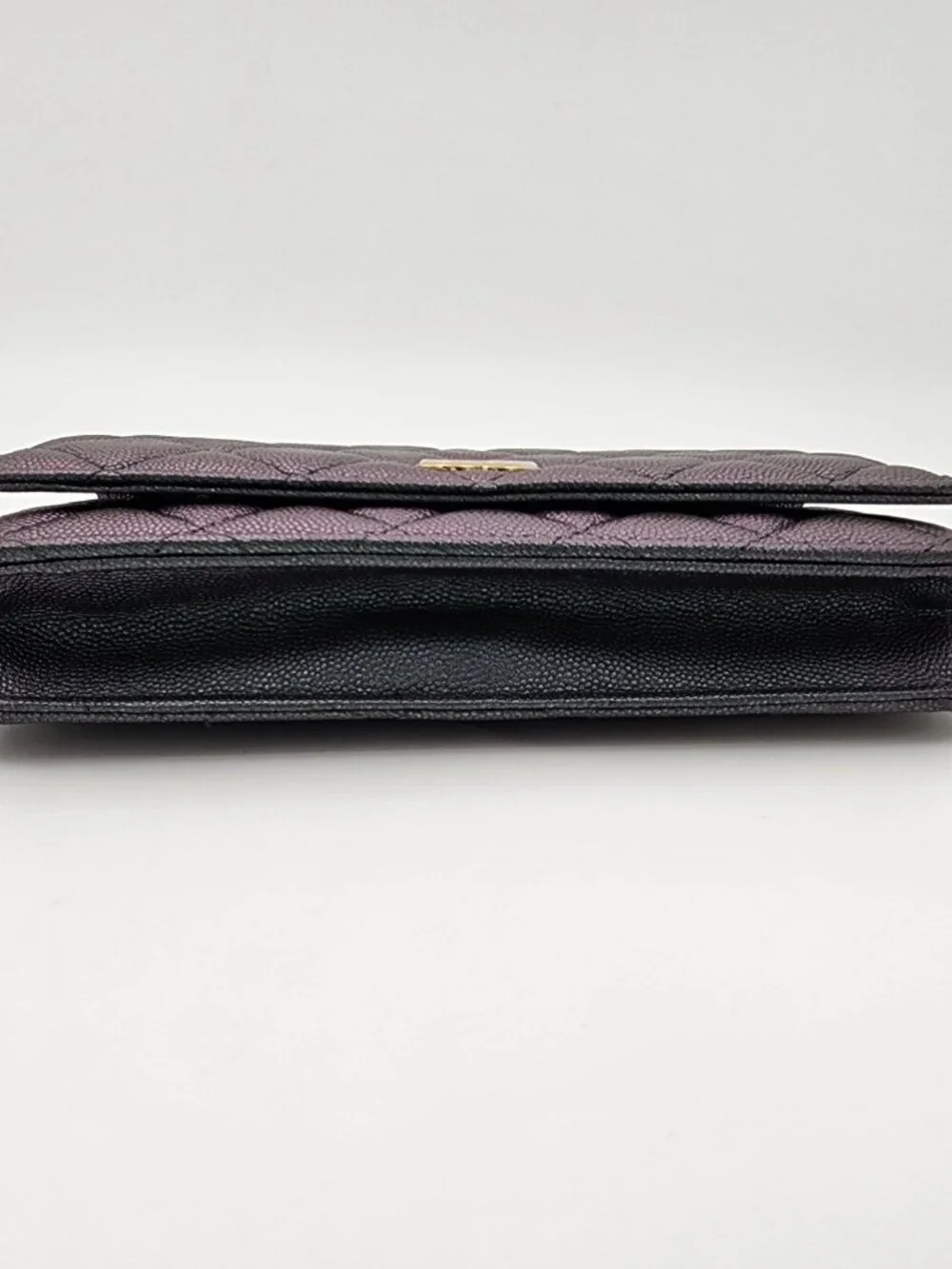 Chanel Iridescent Green Caviar Wallet on Chain WOC